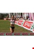 Irvette van Blerk crosses the finish line